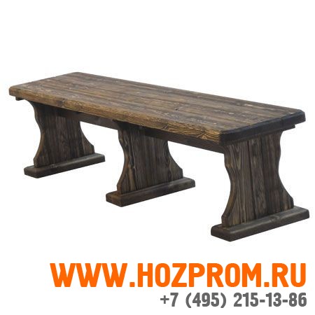 Скамья деревянная без спинки под старину Московия